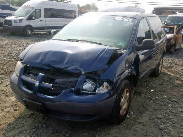 1D4GP25B93B151740 - 2003 DODGE CARAVAN SE BLUE photo 2