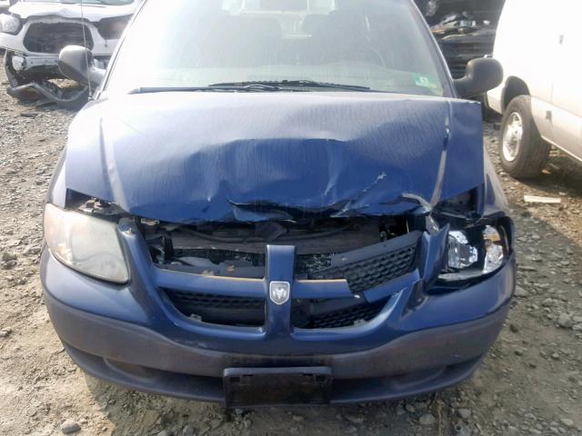 1D4GP25B93B151740 - 2003 DODGE CARAVAN SE BLUE photo 9