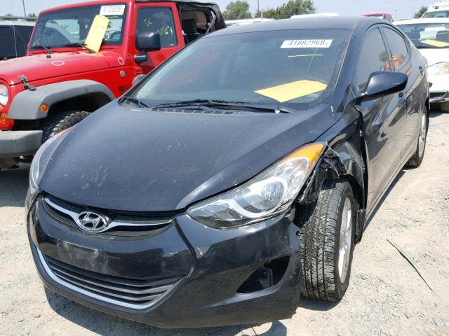 5NPDH4AEXDH286332 - 2013 HYUNDAI ELANTRA GL BLACK photo 2