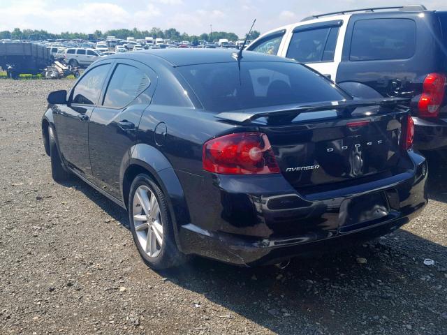 1B3BD1FG7BN523644 - 2011 DODGE AVENGER MA BLACK photo 3