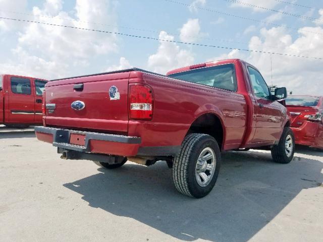 1FTYR10D79PA53655 - 2009 FORD RANGER RED photo 4