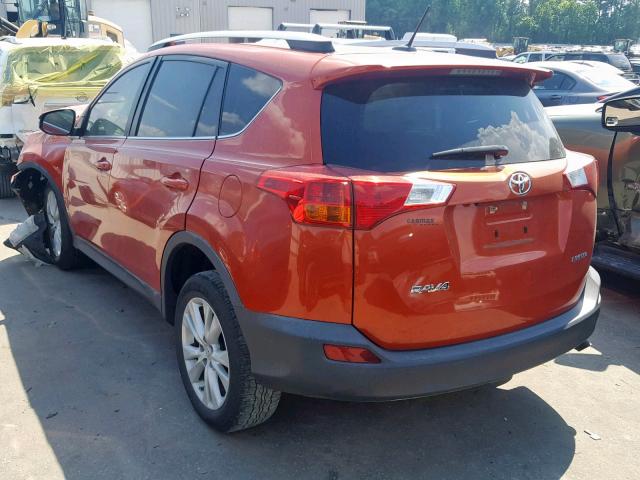 2T3YFREV1FW231018 - 2015 TOYOTA RAV4 LIMIT ORANGE photo 3