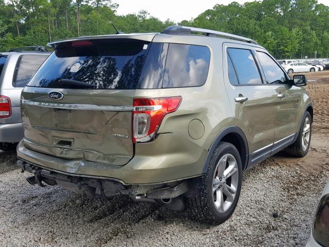 1FM5K7F80DGC11570 - 2013 FORD EXPLORER L GREEN photo 4