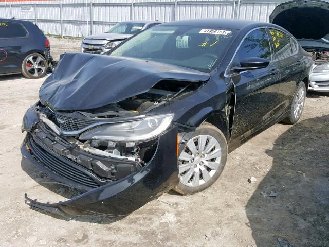 1C3CCCFB4FN624530 - 2015 CHRYSLER 200 LX BLACK photo 2