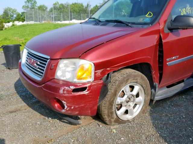 1GKDT13S662242904 - 2006 GMC ENVOY RED photo 9