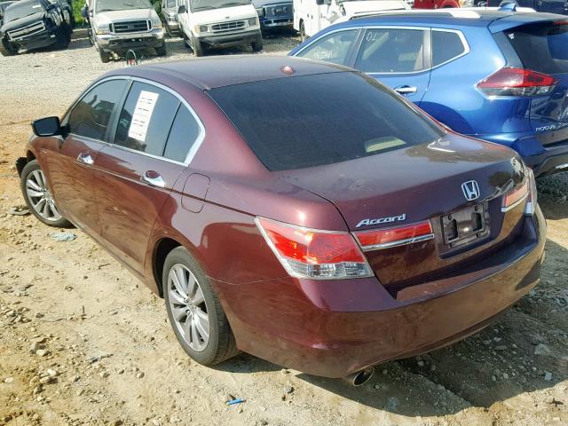 1HGCP3F87BA020865 - 2011 HONDA ACCORD EXL RED photo 3