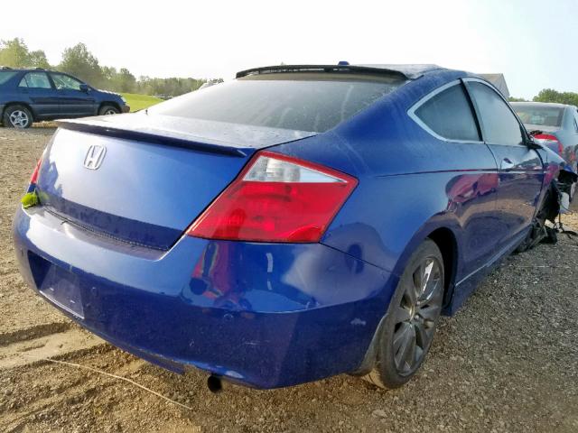 1HGCS21868A007212 - 2008 HONDA ACCORD EXL BLUE photo 4