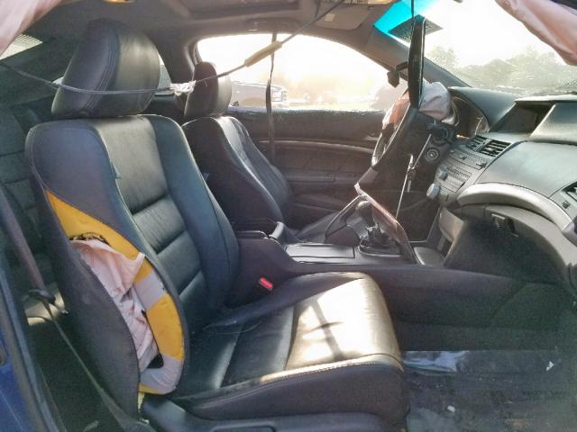 1HGCS21868A007212 - 2008 HONDA ACCORD EXL BLUE photo 5