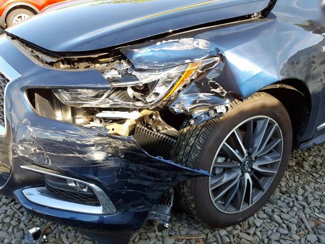 5N1DL0MM9KC524296 - 2019 INFINITI QX60 LUXE BLUE photo 9