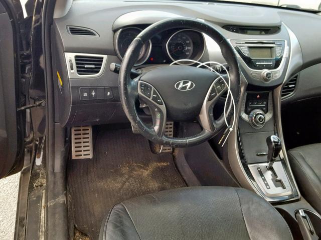 KMHDH6AE4DU011794 - 2013 HYUNDAI ELANTRA CO BLACK photo 9