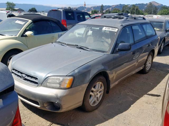 4S3BH665517616793 - 2001 SUBARU LEGACY OUT GREEN photo 2