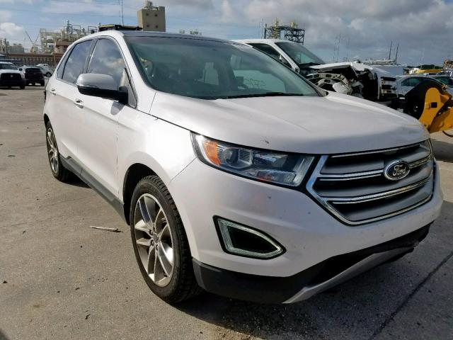 2FMTK4K88FBC14819 - 2015 FORD EDGE TITAN WHITE photo 1