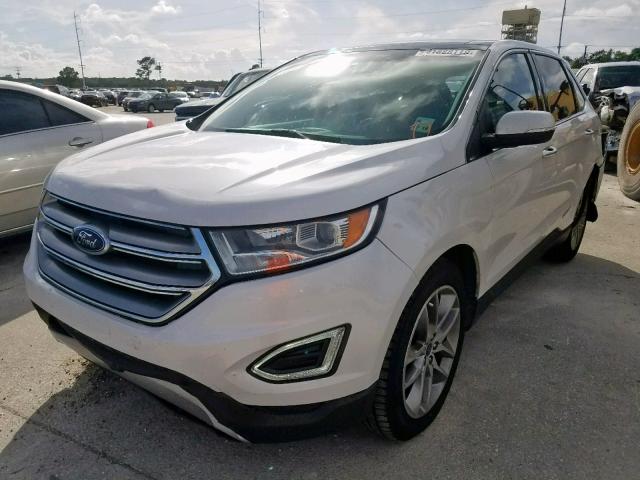 2FMTK4K88FBC14819 - 2015 FORD EDGE TITAN WHITE photo 2