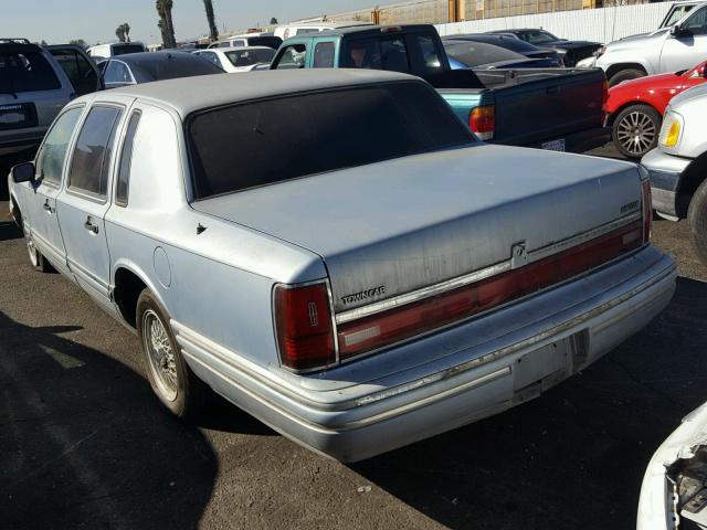 1LNCM83W8MY605287 - 1991 LINCOLN TOWN CAR C BLUE photo 3