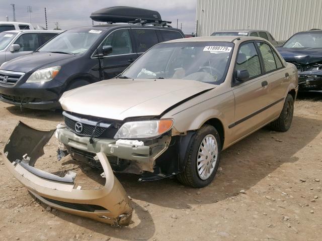 JM1BJ225410400543 - 2001 MAZDA PROTEGE LX GOLD photo 2