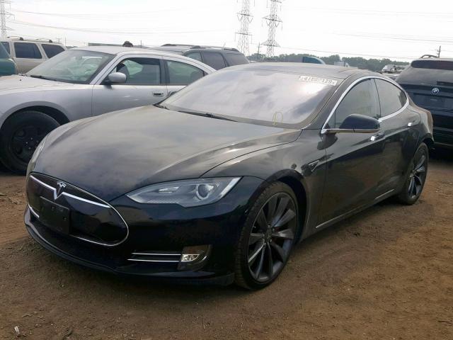 5YJSA1CP1DFP19558 - 2013 TESLA MODEL S BLACK photo 2