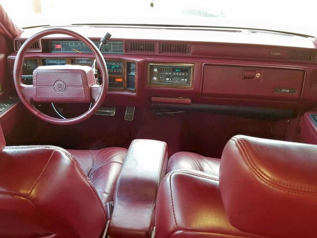 1G6CD53B2P4220189 - 1993 CADILLAC DEVILLE RED photo 9