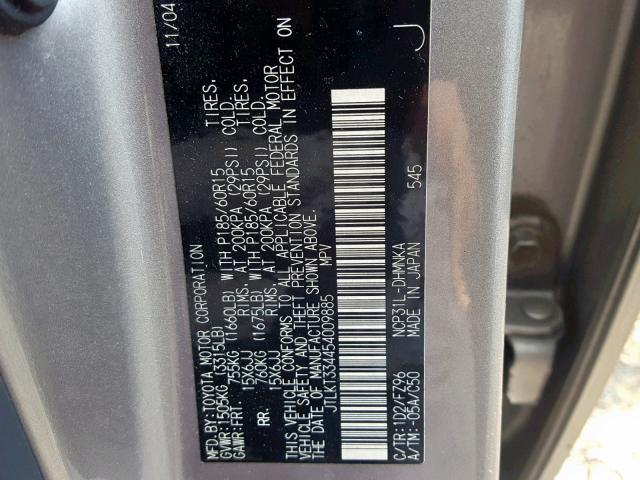 JTLKT334454009885 - 2005 TOYOTA SCION XB 灰色 照片 10