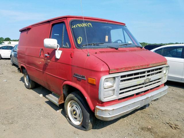 1GCDG15Z6H7123282 - 1987 CHEVROLET G10 RED photo 1