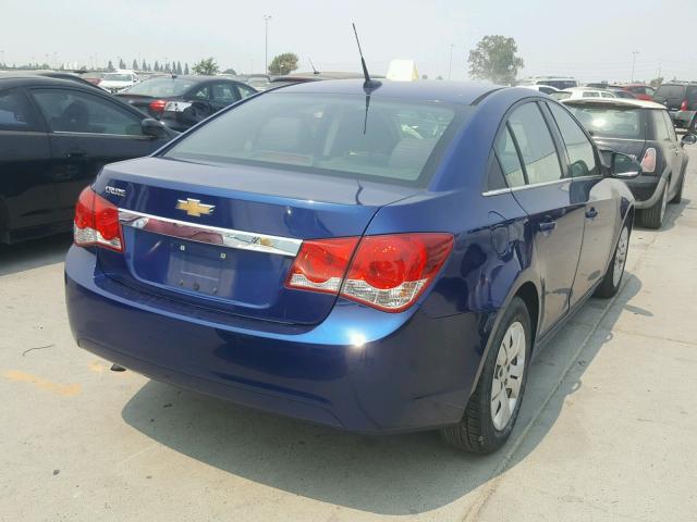 1G1PC5SH7C7266237 - 2012 CHEVROLET CRUZE LS BLUE photo 4