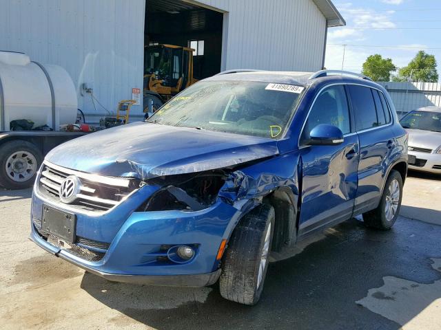 WVGBV75N59W002971 - 2009 VOLKSWAGEN TIGUAN SE BLUE photo 2