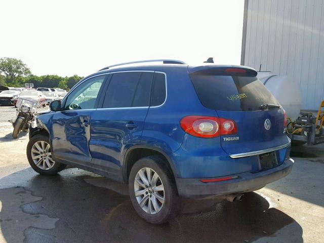 WVGBV75N59W002971 - 2009 VOLKSWAGEN TIGUAN SE BLUE photo 3