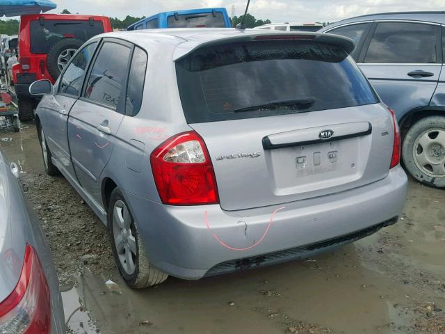 KNAFE161275003929 - 2007 KIA SPECTRA5 S SILVER photo 3