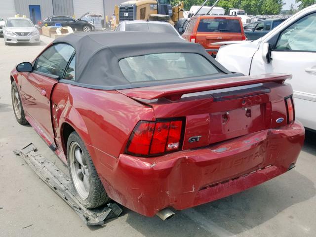 1FAFP45X23F381490 - 2003 FORD MUSTANG GT RED photo 3