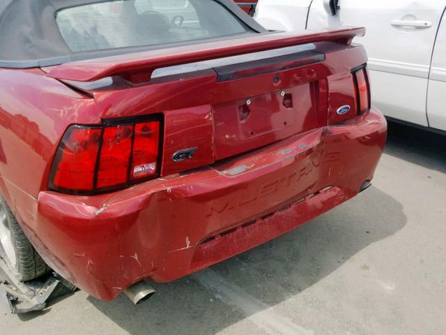 1FAFP45X23F381490 - 2003 FORD MUSTANG GT RED photo 9