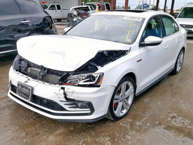 3VW4T7AJ8GM208656 - 2016 VOLKSWAGEN JETTA GLI WHITE photo 2