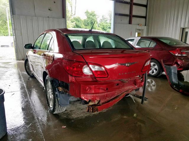 1C3LC56K87N510205 - 2007 CHRYSLER SEBRING TO RED photo 3