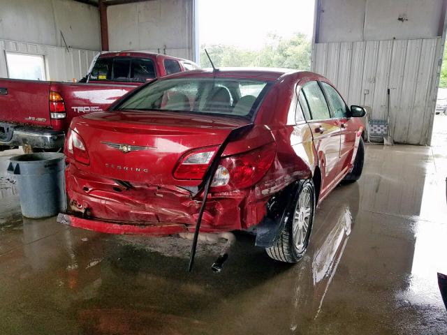 1C3LC56K87N510205 - 2007 CHRYSLER SEBRING TO RED photo 4