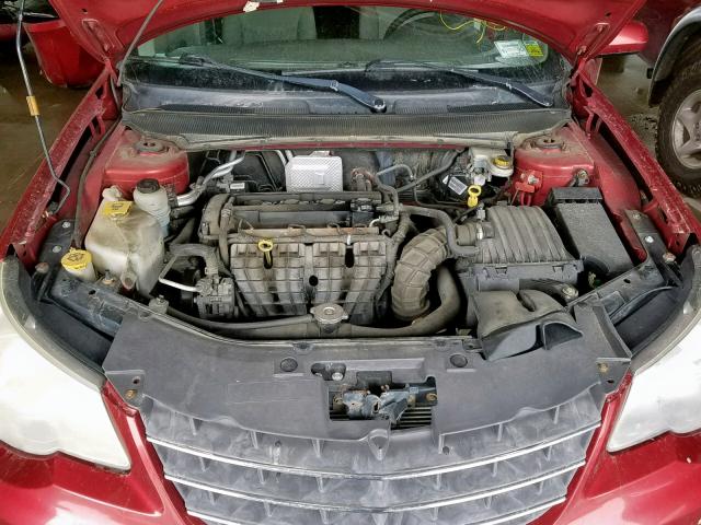 1C3LC56K87N510205 - 2007 CHRYSLER SEBRING TO RED photo 7