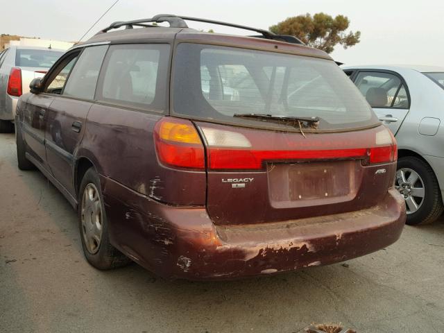 4S3BH635017304935 - 2001 SUBARU LEGACY L MAROON photo 3