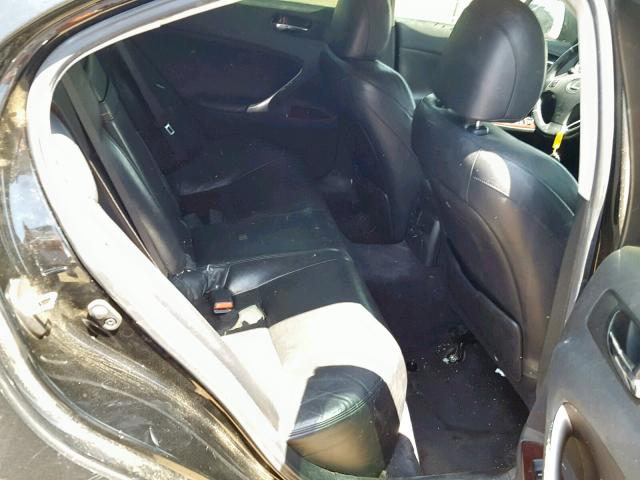 JTHBK262772046039 - 2007 LEXUS IS 250 BLACK photo 6