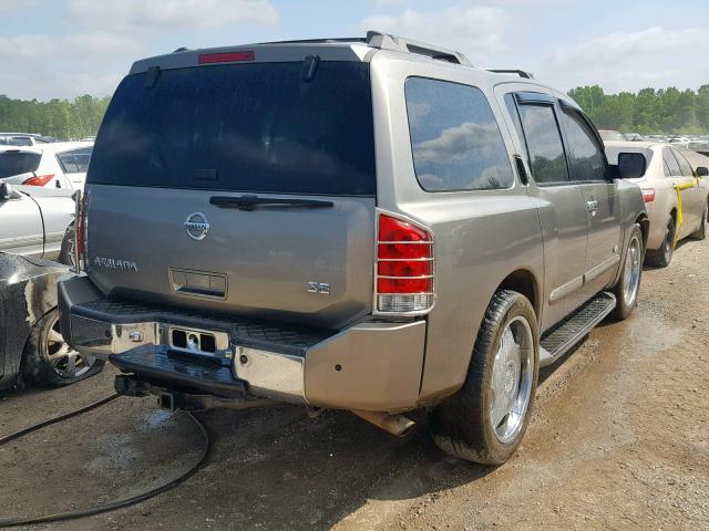 5N1BA08A77N702893 - 2007 NISSAN ARMADA SE GRAY photo 4