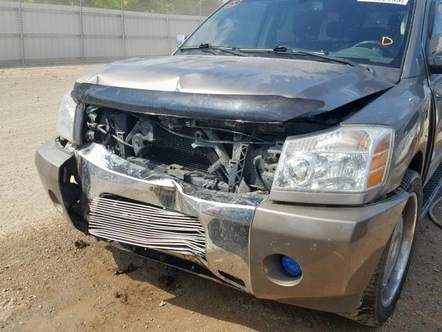 5N1BA08A77N702893 - 2007 NISSAN ARMADA SE GRAY photo 9