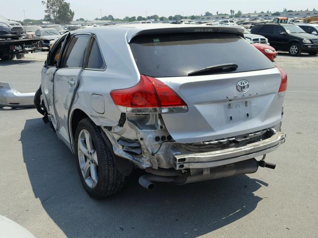 4T3ZK11A69U020129 - 2009 TOYOTA VENZA BASE SILVER photo 3