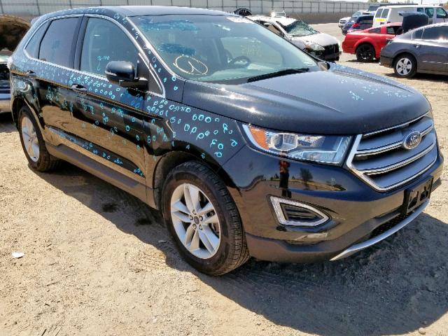 2FMTK4J83FBB35883 - 2015 FORD EDGE SEL BLACK photo 1