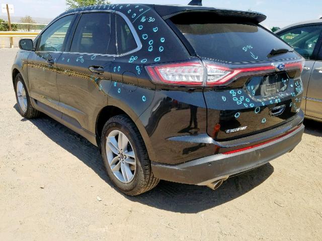 2FMTK4J83FBB35883 - 2015 FORD EDGE SEL BLACK photo 3