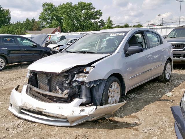 3N1AB6AP9CL698504 - 2012 NISSAN SENTRA 2.0 SILVER photo 2