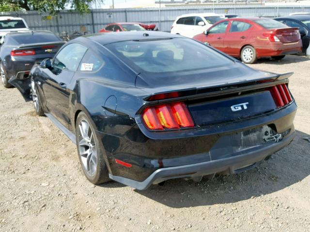 1FA6P8CF2F5412961 - 2015 FORD MUSTANG GT BLACK photo 3