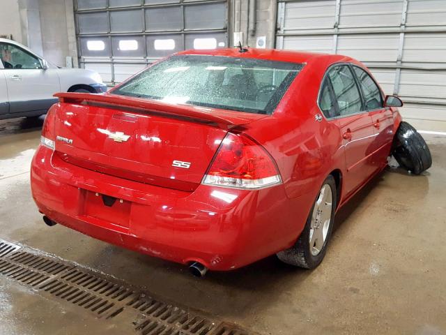 2G1WD58C679134398 - 2007 CHEVROLET IMPALA SUP RED photo 4