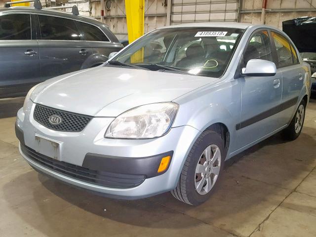 KNADE123166032832 - 2006 KIA RIO BLUE photo 2