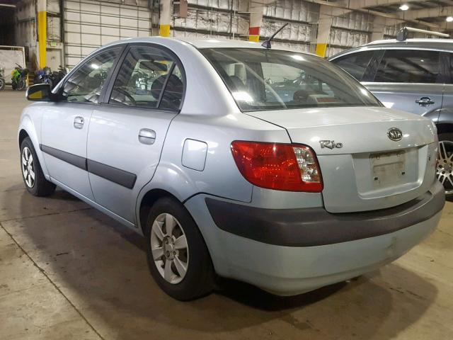 KNADE123166032832 - 2006 KIA RIO BLUE photo 3