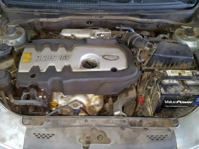 KNADE123166032832 - 2006 KIA RIO BLUE photo 7