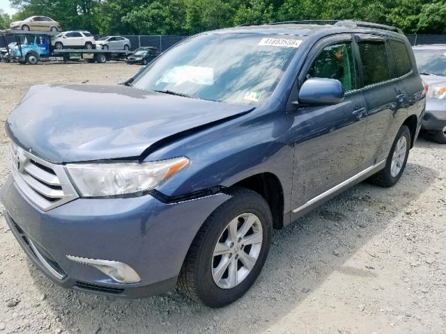 5TDBK3EH7CS156203 - 2012 TOYOTA HIGHLANDER BLUE photo 2