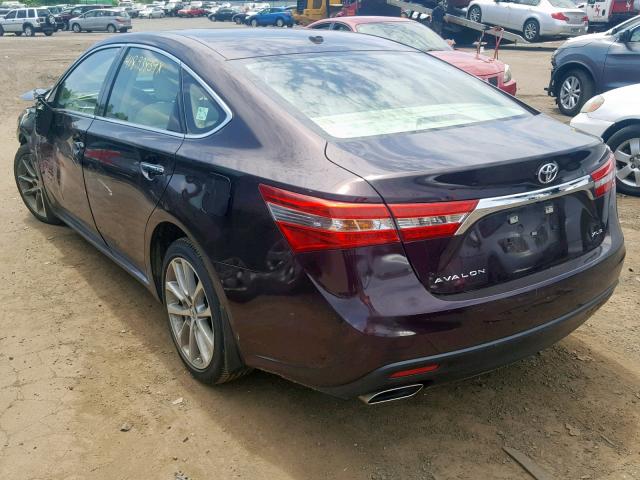 4T1BK1EB5EU110606 - 2014 TOYOTA AVALON BAS BURGUNDY photo 3