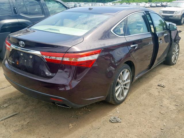 4T1BK1EB5EU110606 - 2014 TOYOTA AVALON BAS BURGUNDY photo 4