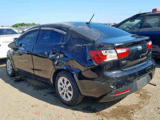 KNADM4A34D6224569 - 2013 KIA RIO LX BLACK photo 3